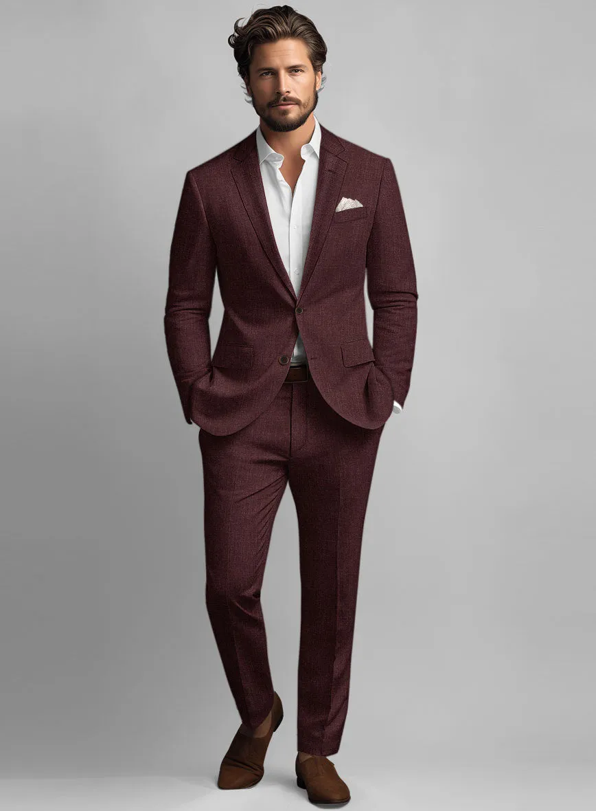 Solbiati Pericle Wine Linen Suit