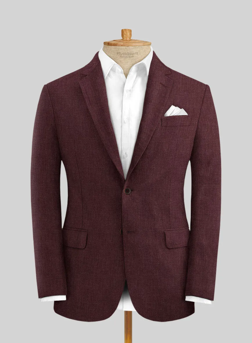 Solbiati Pericle Wine Linen Suit