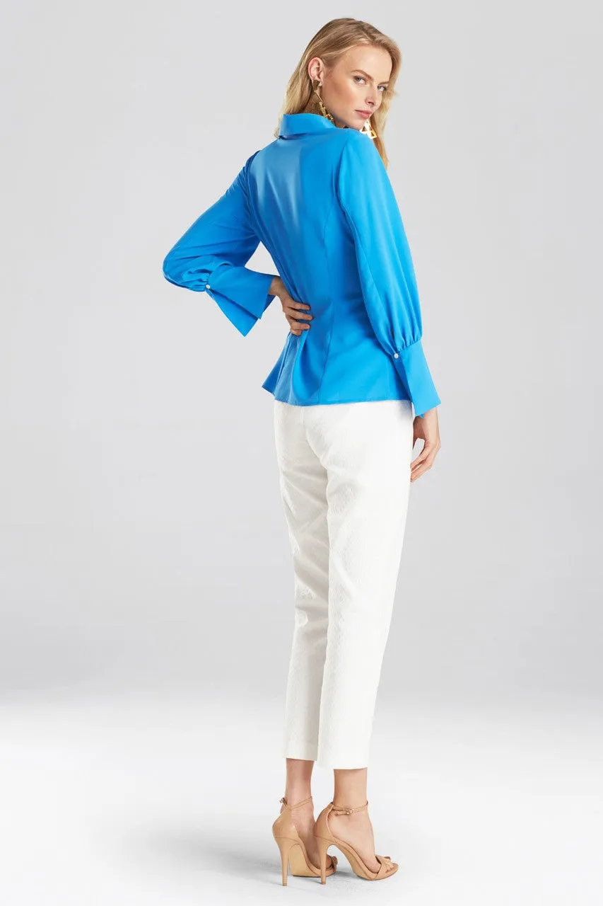 Solid Silky Soft Collared Blouse