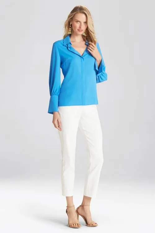 Solid Silky Soft Collared Blouse