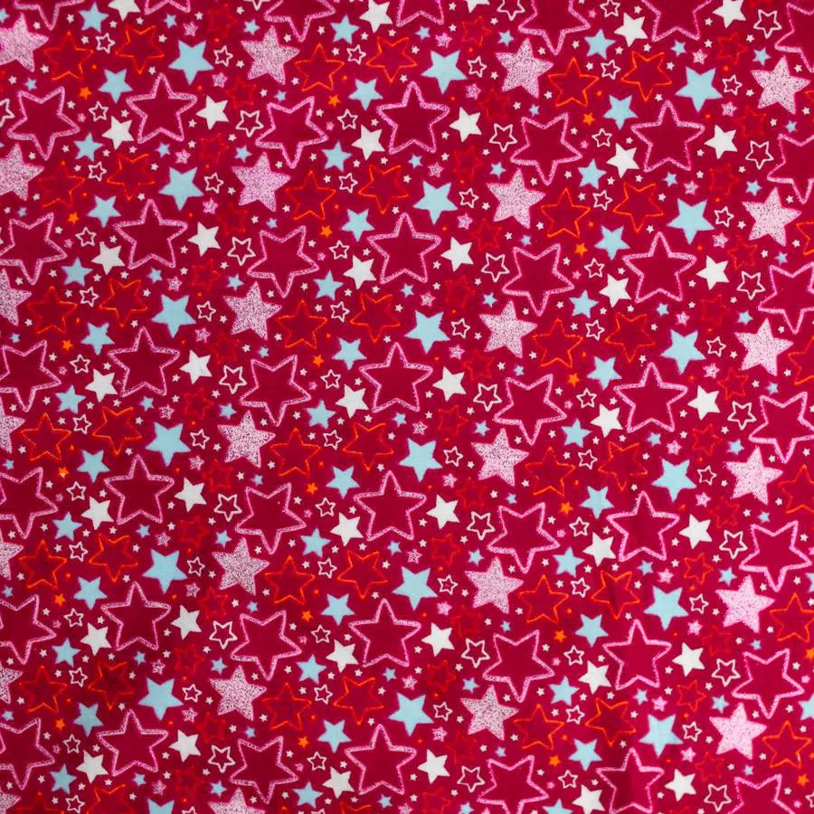 Stars on Ren Printed Flannelette