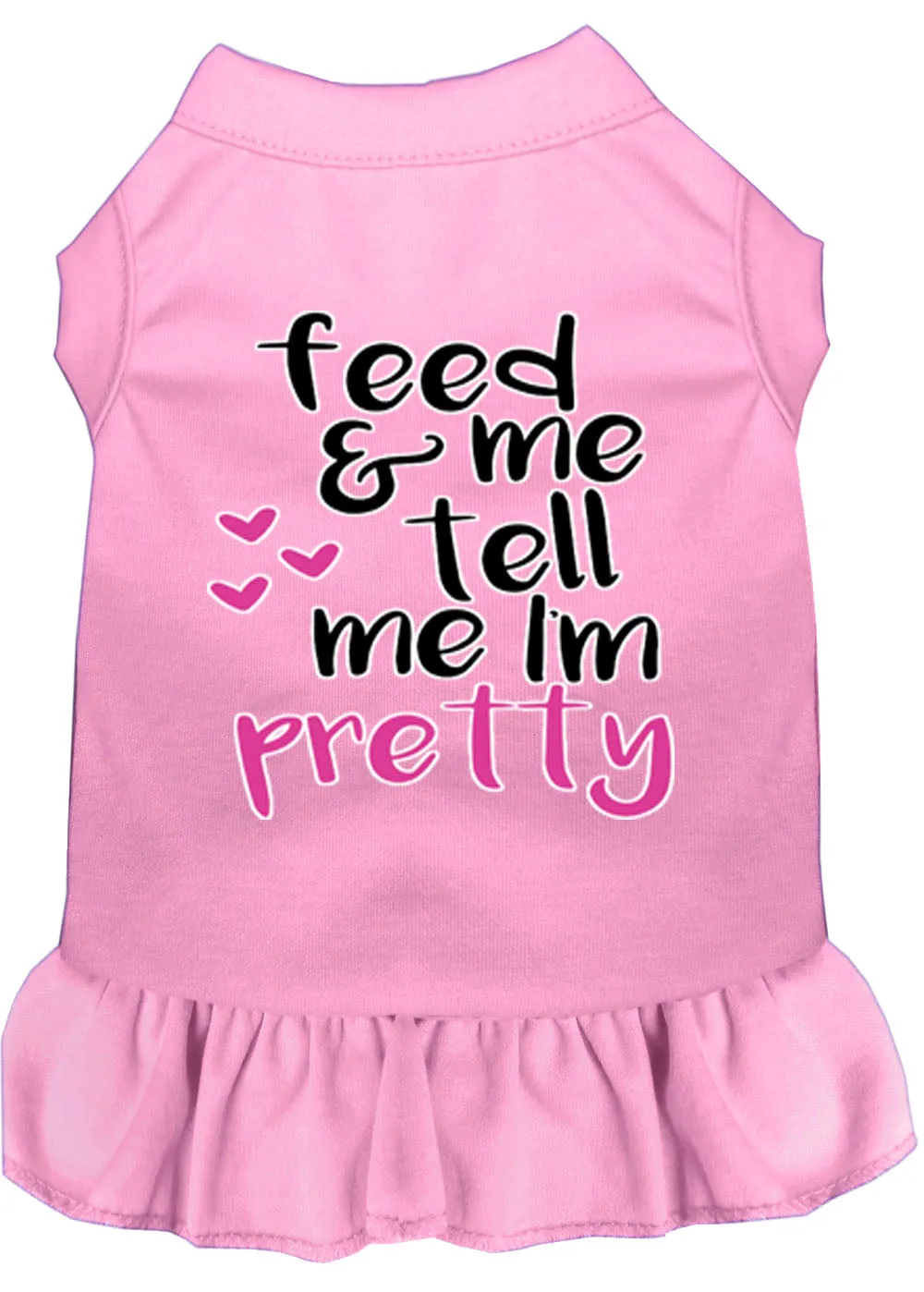 Tell Me I'm Pretty Screen Print Dog Dress Light Pink Xxl (18)