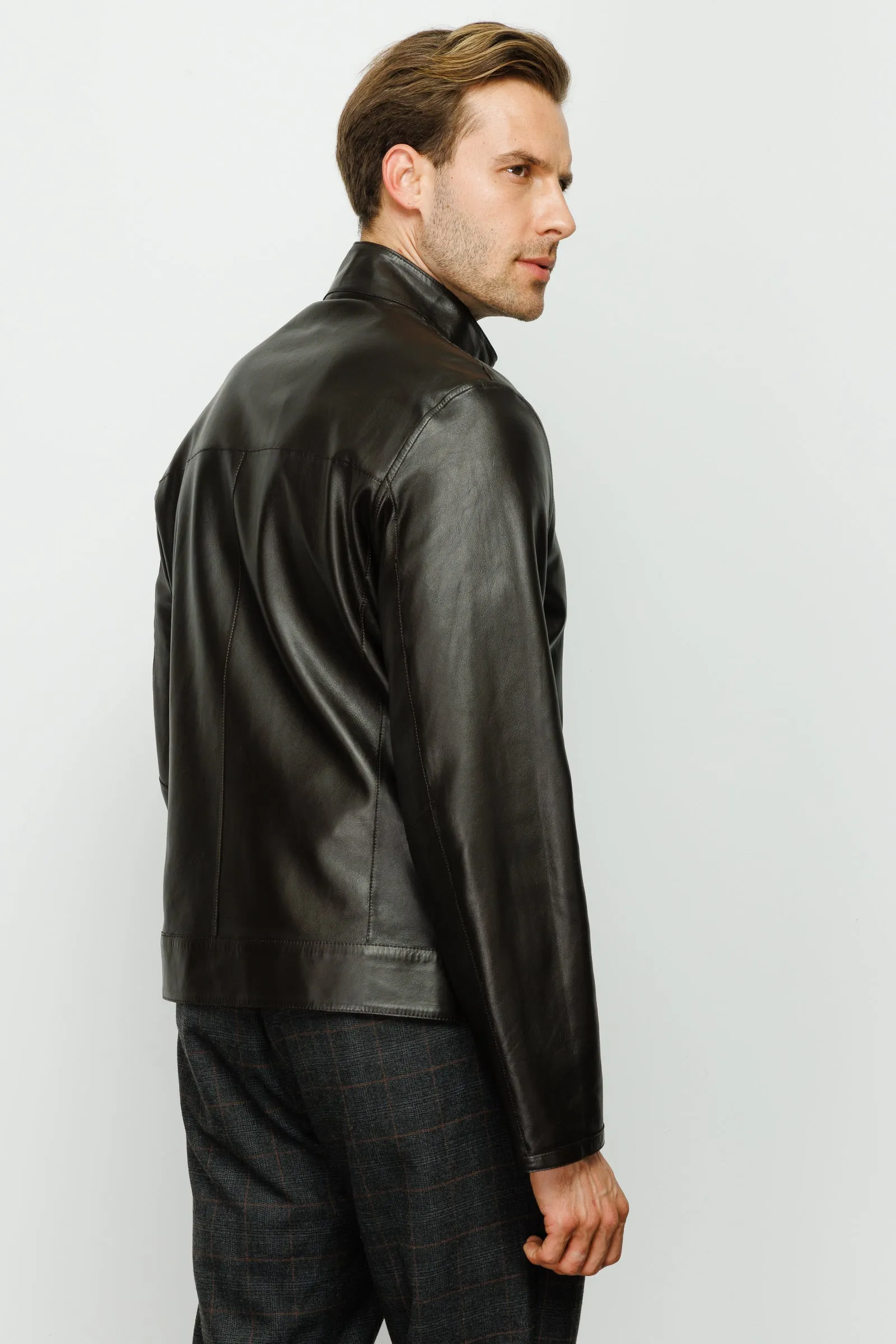 The Del Rio Leather Black Men Jacket