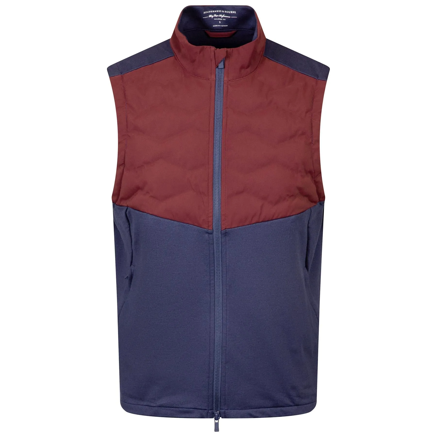 The Morris Vest Navy/Dark Claret - AW24