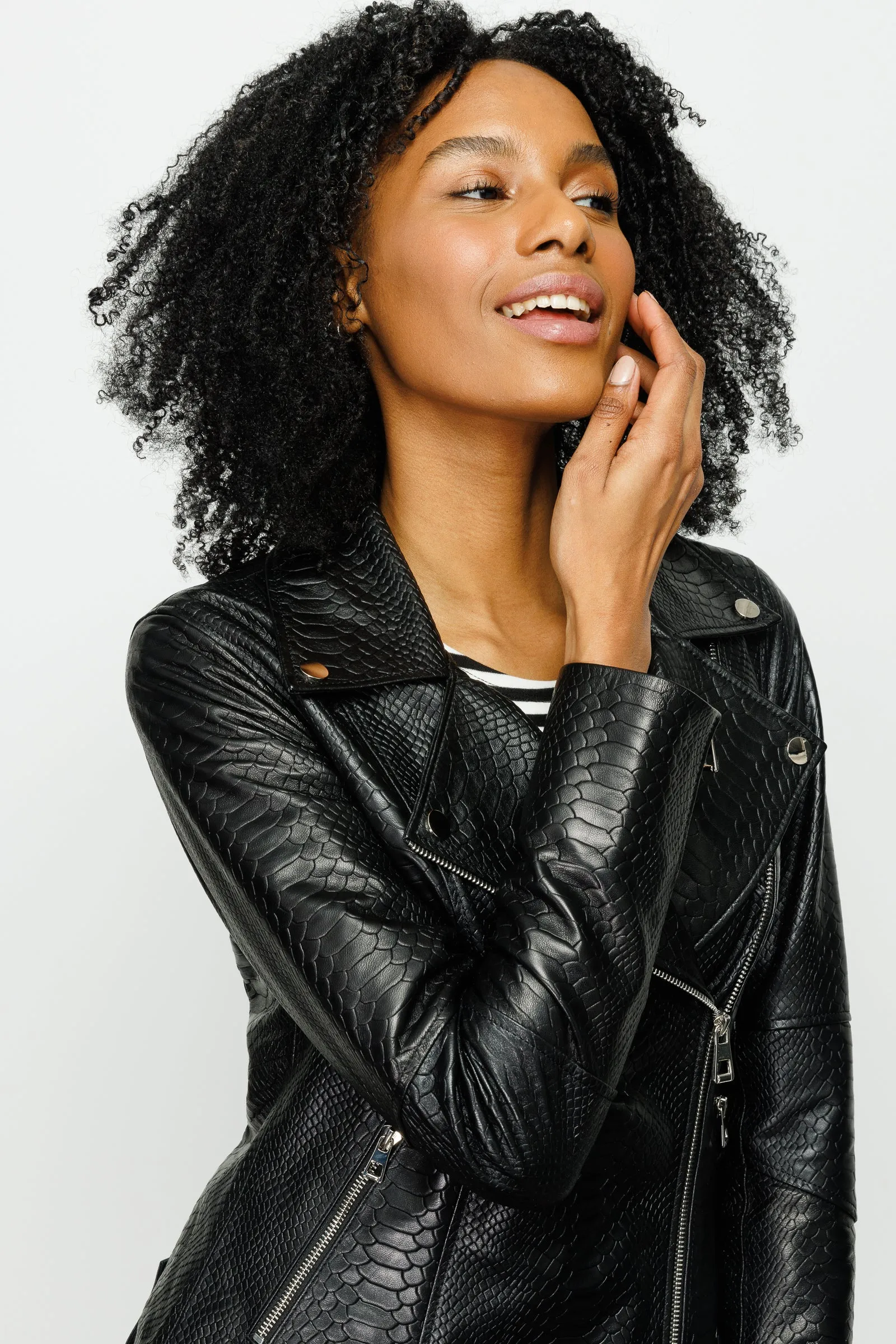 The Roster Black Leather Women Jacket