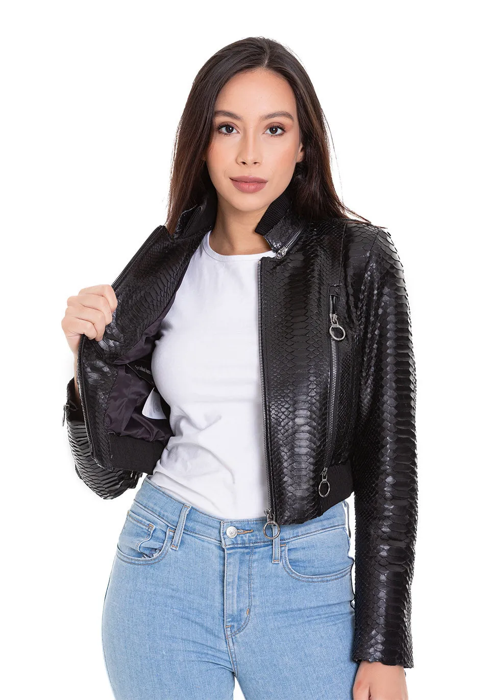 The Torre Pyht Leather Women Jacket