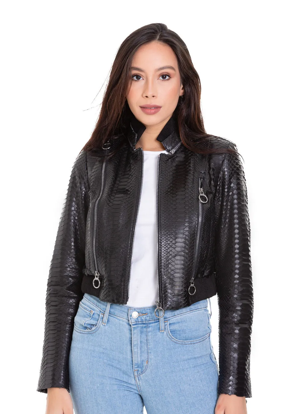 The Torre Pyht Leather Women Jacket