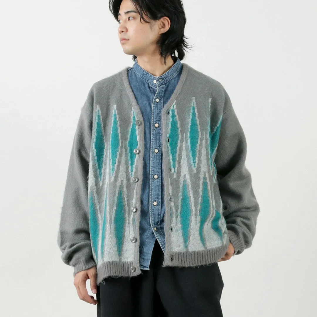 TOWN CRAFT / Vintage Pattern Shaggy Cardigan