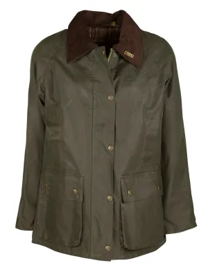 W09 - Women's Padded Countrygirl Wax Jacket - DARK OLIVE