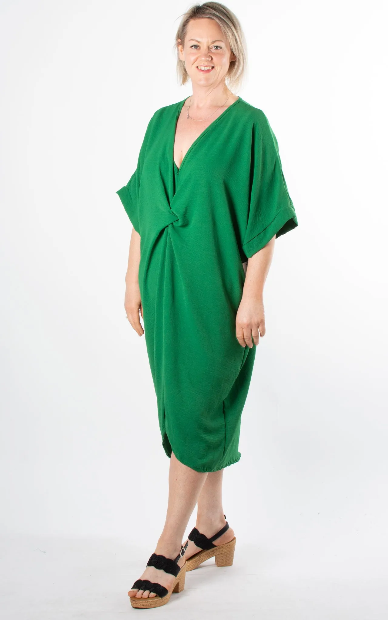 Whoopi V-neck Dress | Green