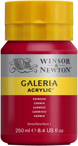 Winsor & Newton Galeria Acrylic Paint, 250ml Bottle, Crimson