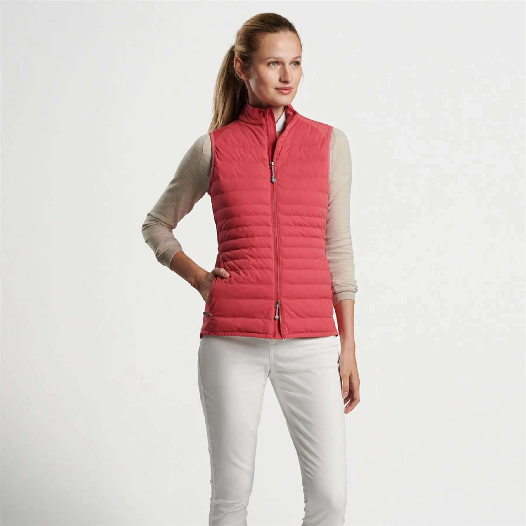 Womens Fuse Hybrid Vest Cape Red - SS24