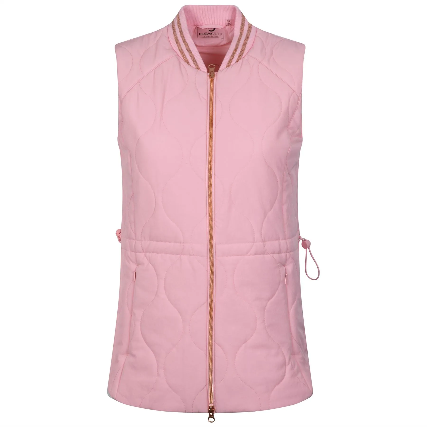 Womens Longline Quilted Vest Pink - SS23