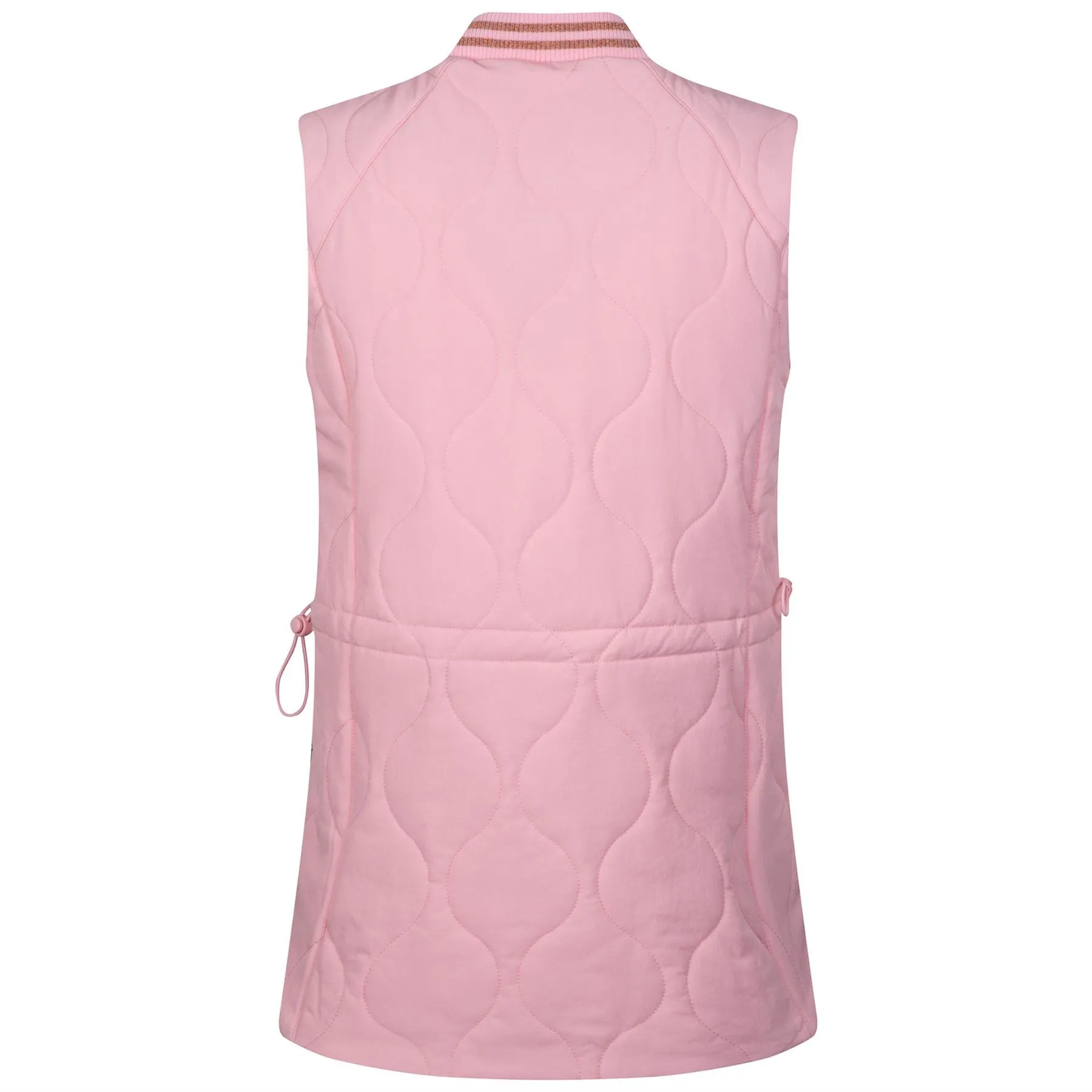 Womens Longline Quilted Vest Pink - SS23