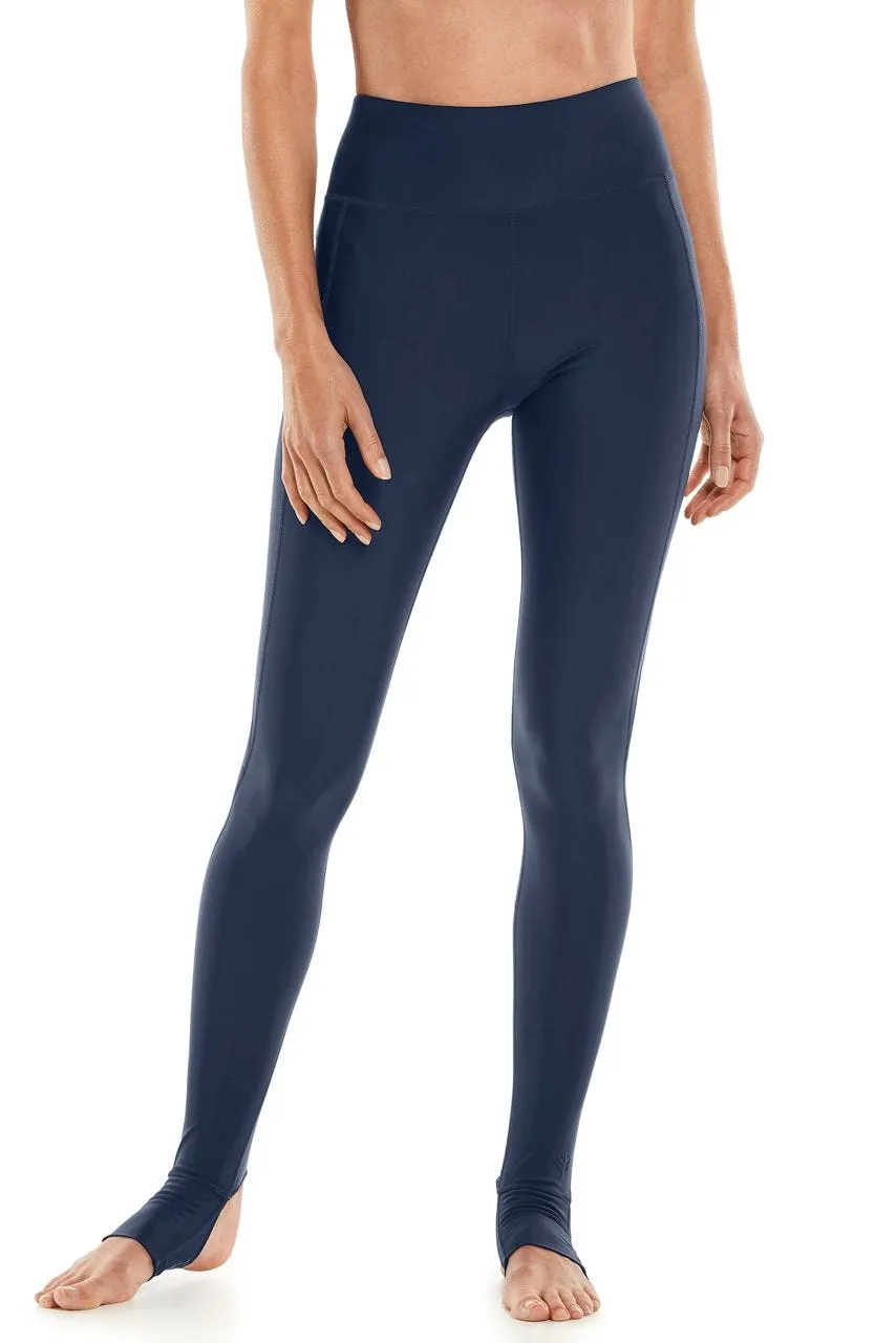 Women's Serra Mesa Stirrup Swim Leggings  |  Navy