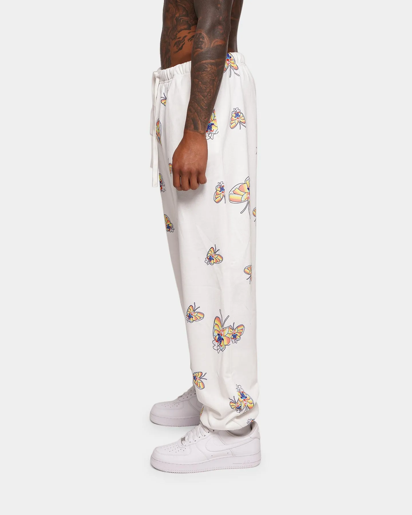 XXIII Butterfly Print Track Pants White