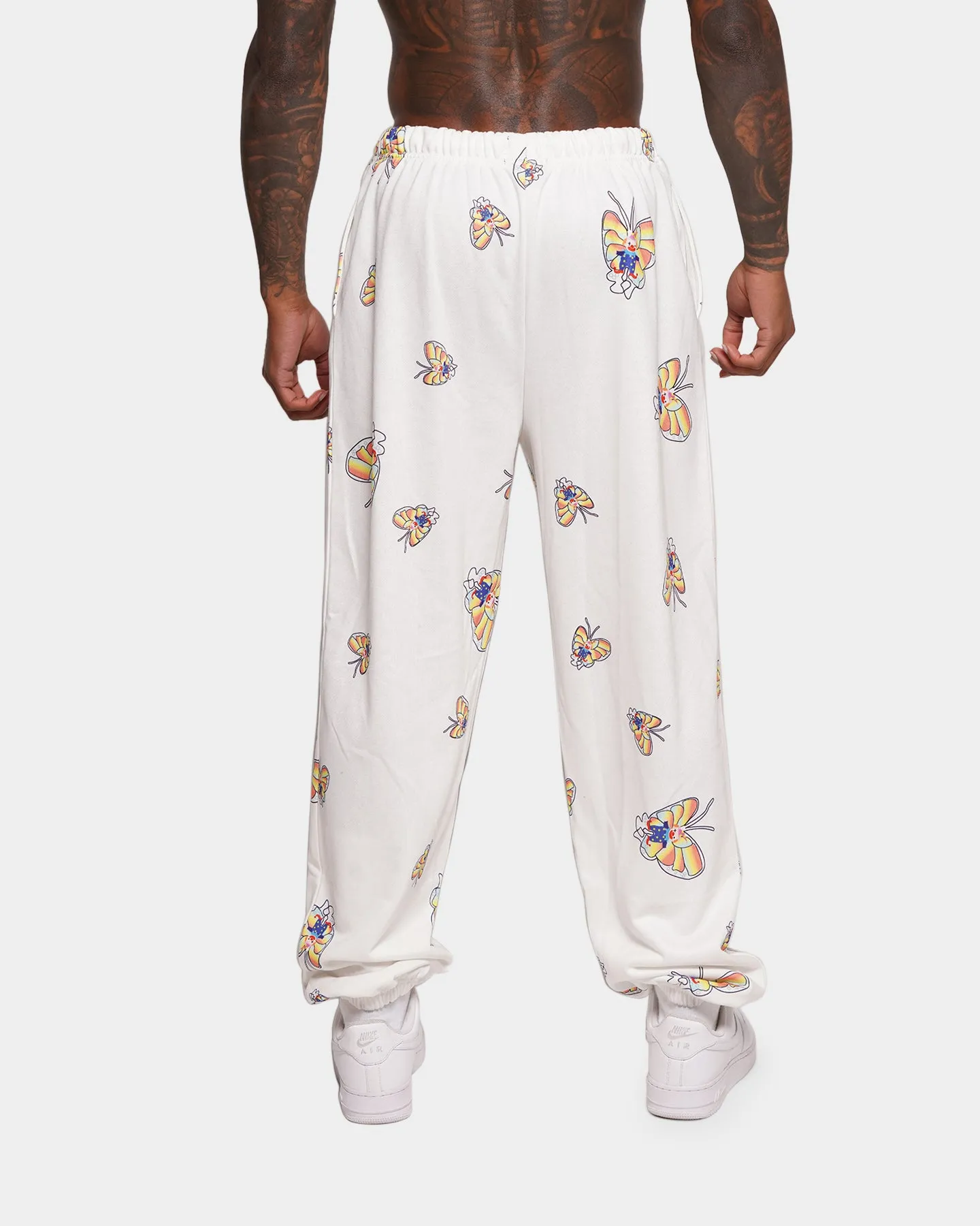 XXIII Butterfly Print Track Pants White