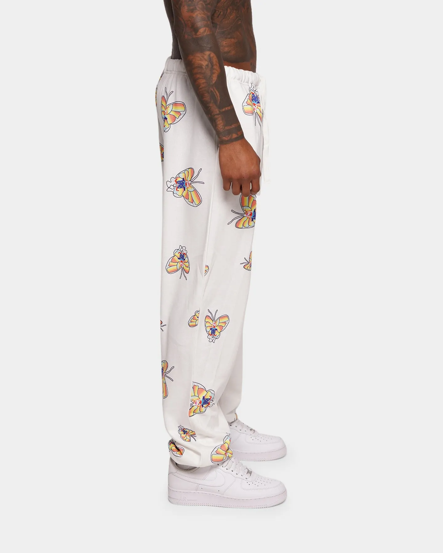 XXIII Butterfly Print Track Pants White