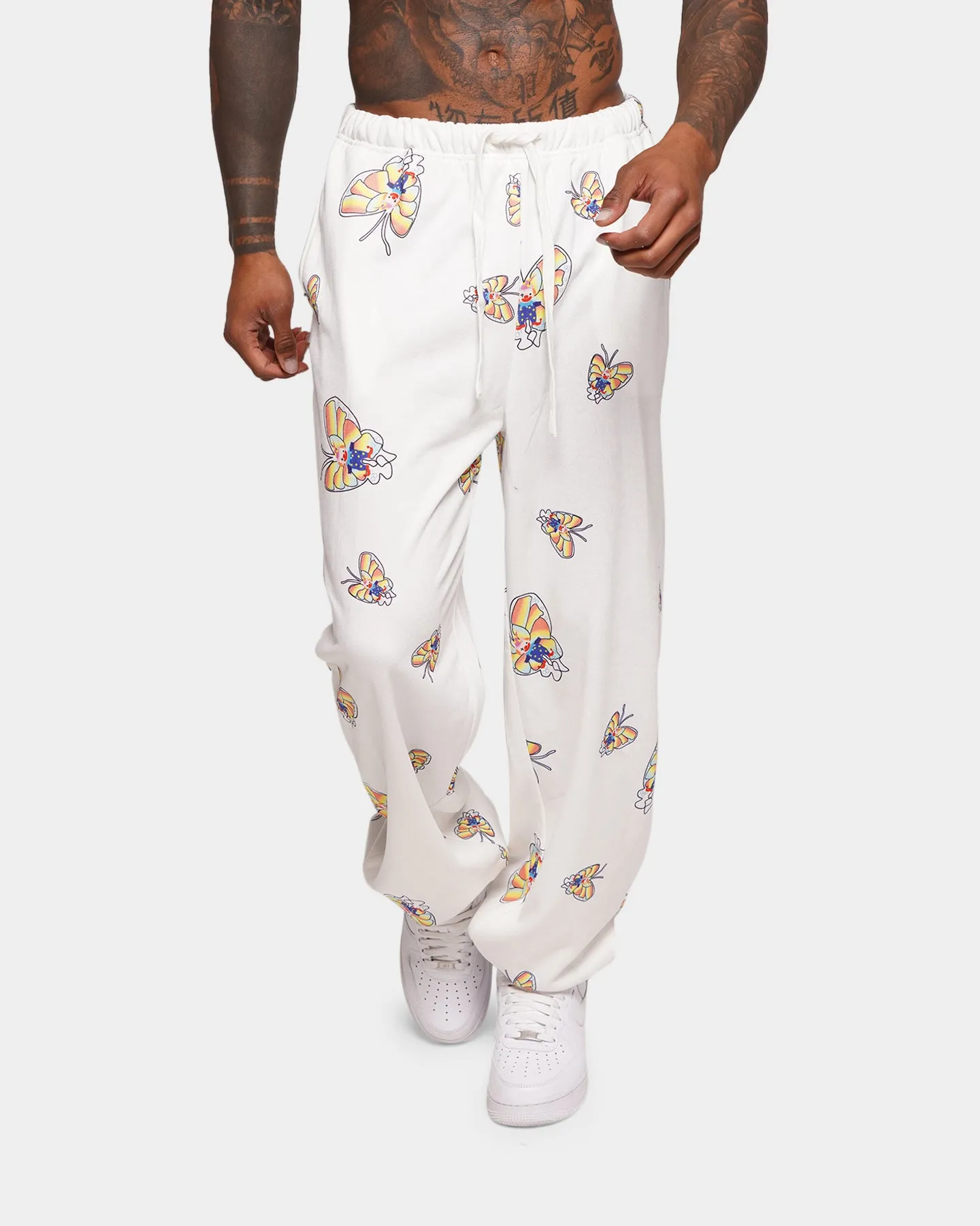 XXIII Butterfly Print Track Pants White